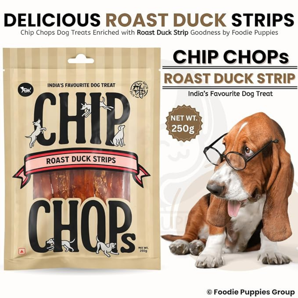 Chip Chops Roast Duck Strips Dog Treats