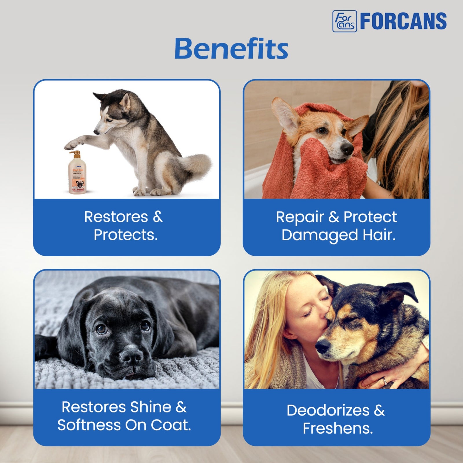 Forcans Short Coat Aloe Dog Shampoo - 750 ml - Rufftail