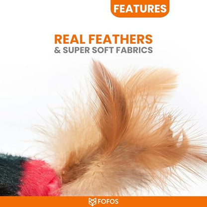 Fofos Black Bird with Catnip Balls Cat Toy - Black - Rufftail