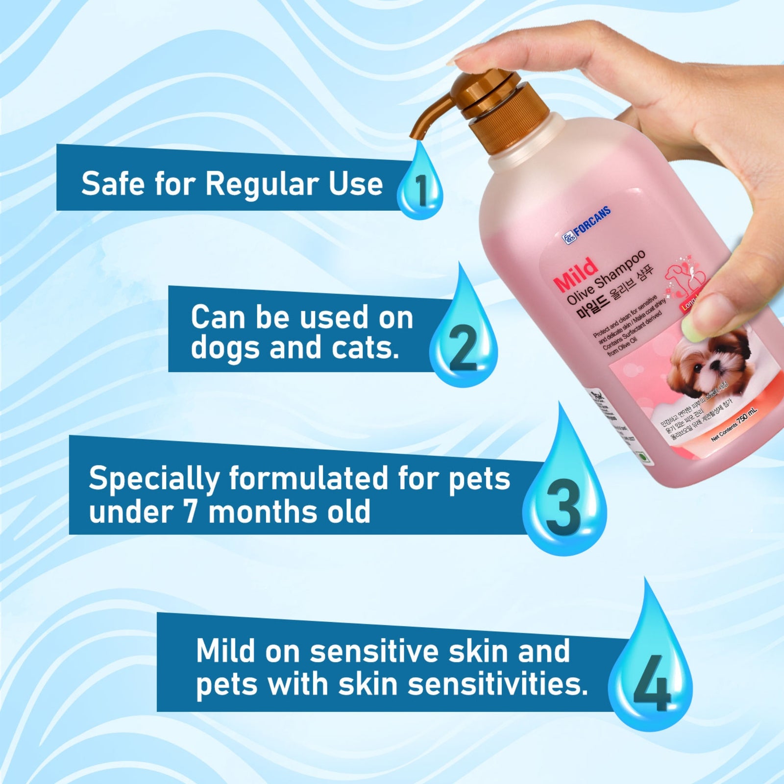 Forbis Mild Olive Shampoo - 750 ml - Rufftail