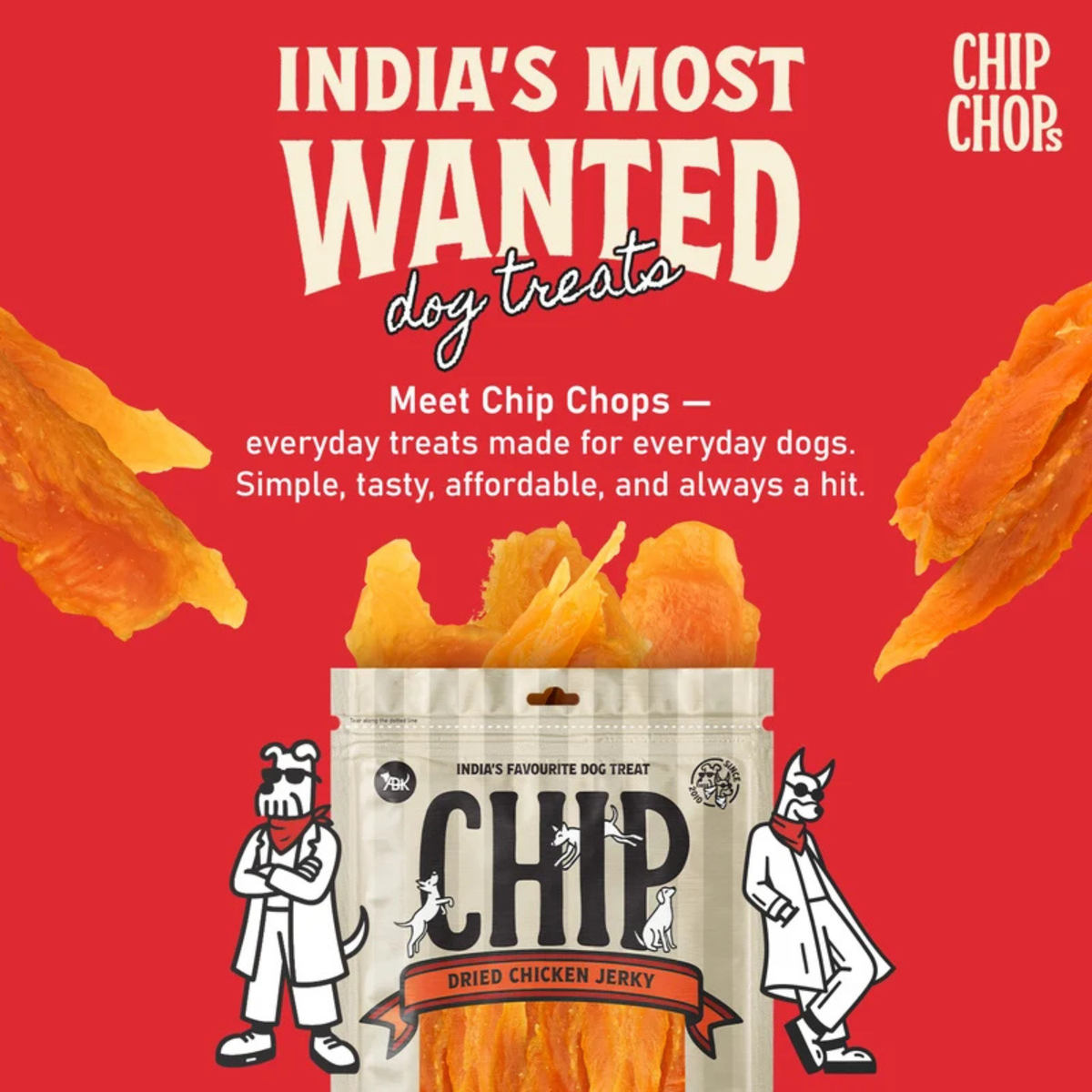 Chip Chops Dried Chicken Jerky Dog Treat