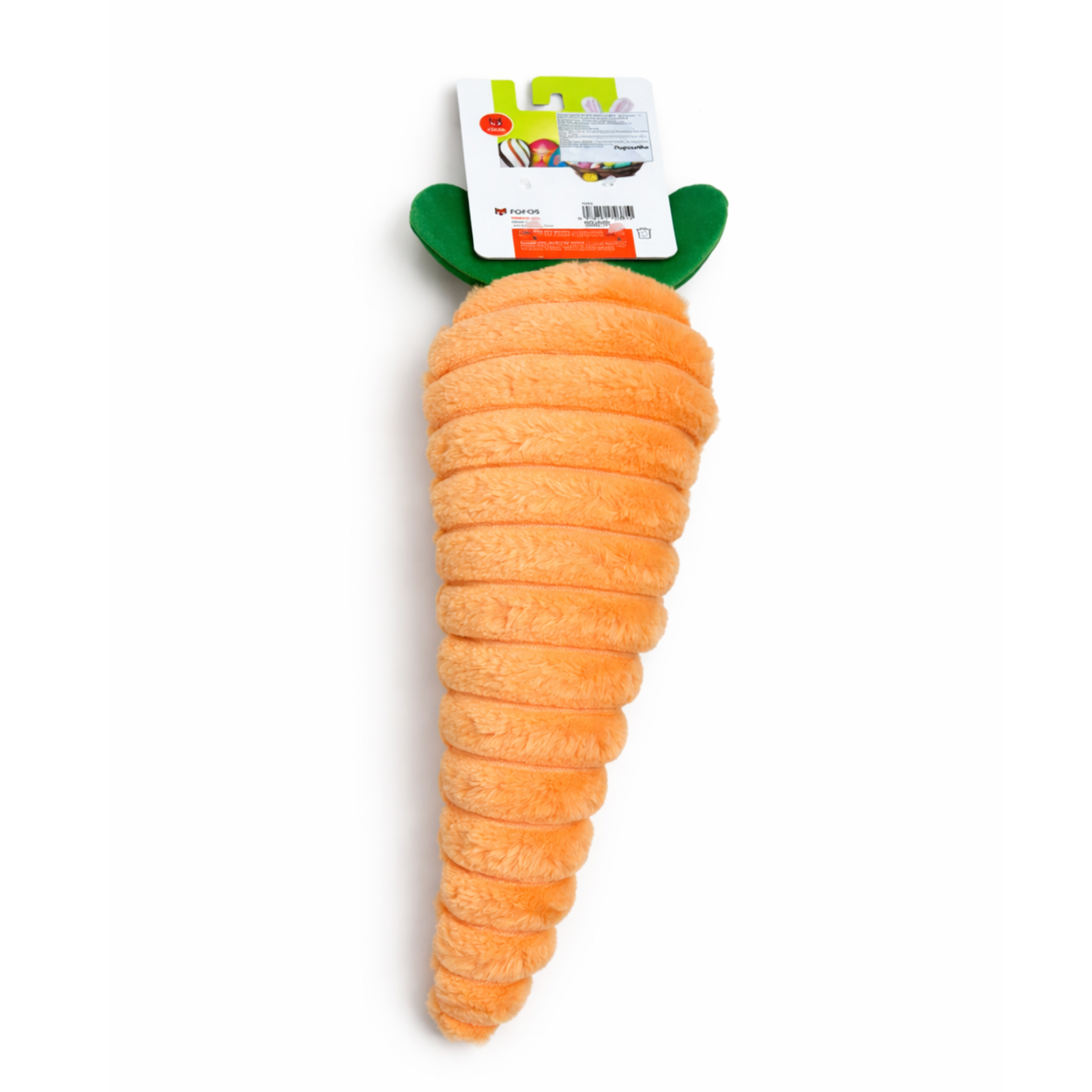 Fofos Easter Plush Jumbo Carrot Squeaky Dog Toy product image 2 - Rufftail Pune