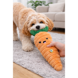 Fofos Easter Plush Jumbo Carrot Squeaky Dog Toy product image 3 - Rufftail Pune