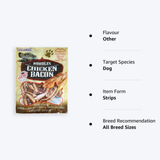 Dogaholic Noodles Chicken Bacon Strips Smoke Flavor Treat For Dog - 130 g