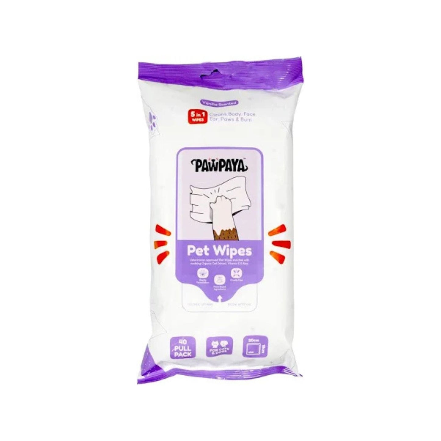 Pawpaya Pet Wipes Made for All Cats & Dogs