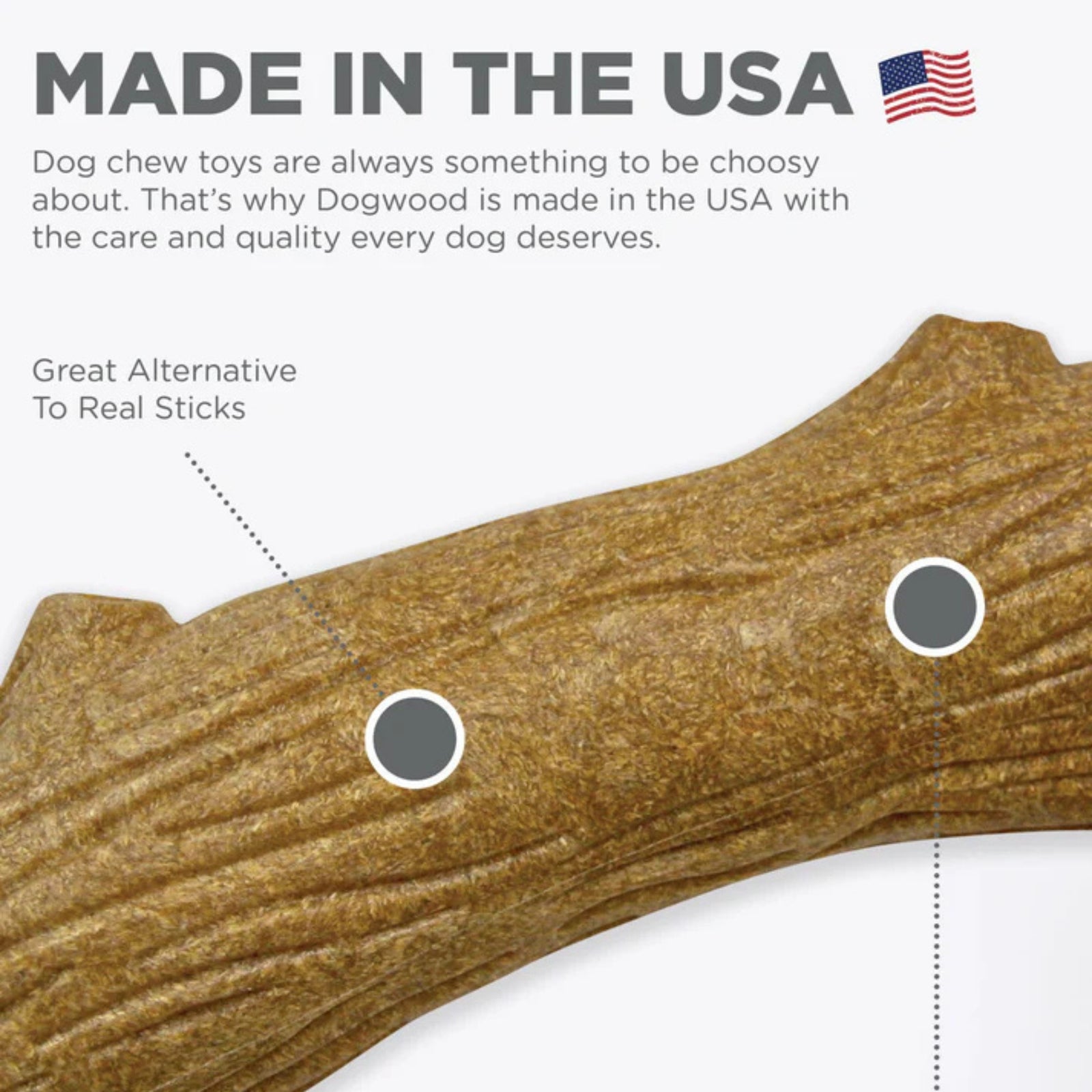 Petstages Dogwood Durable Stick Dog Toy- Medium 18cm product image 2 - Rufftail Pune