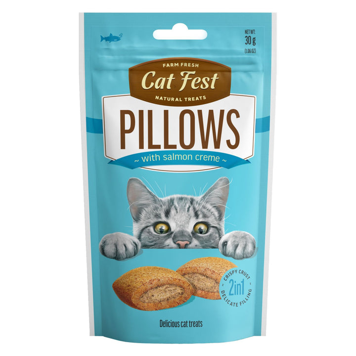 Catfest Pillows with Salmon Cream: Healthy Treats for Cats - Rufftail Pune