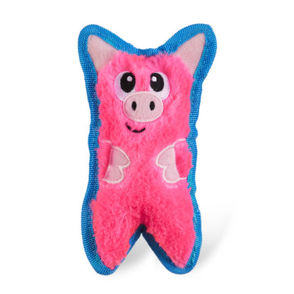 Outward Hound Pig Durablez Invincibles With Squeak Plush Toy For Dog