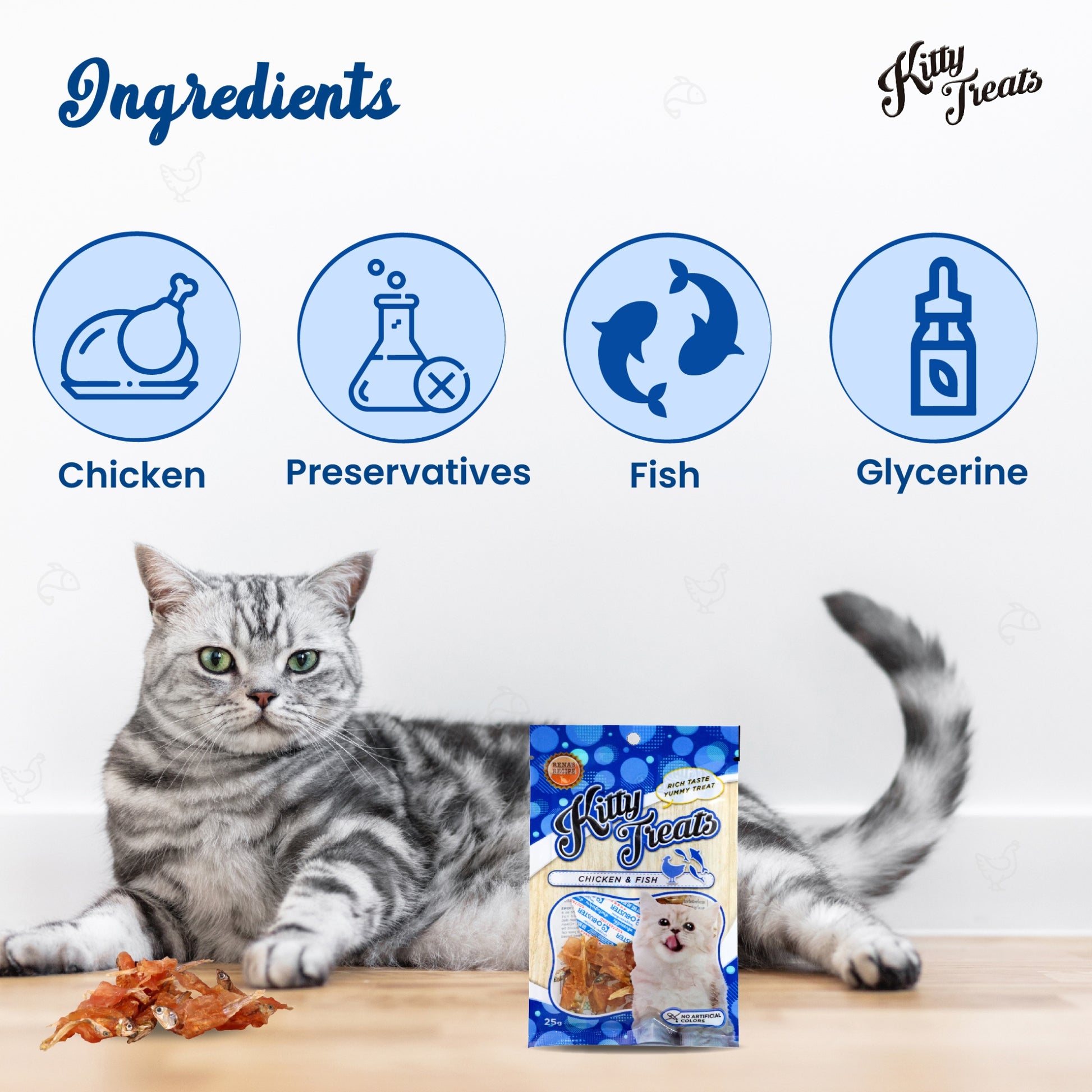 Kitty Cat Treats Spiral Soft Chicken and Fish - 25g - Rufftail