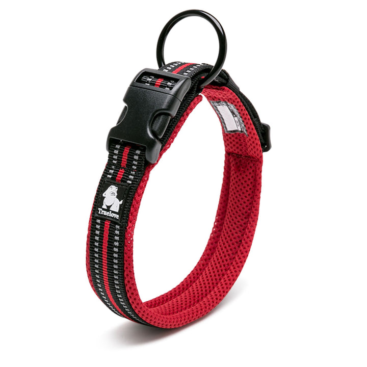 Truelove Classic Collar for Dogs: Reflective & Comfortable- Red - Rufftail Pune