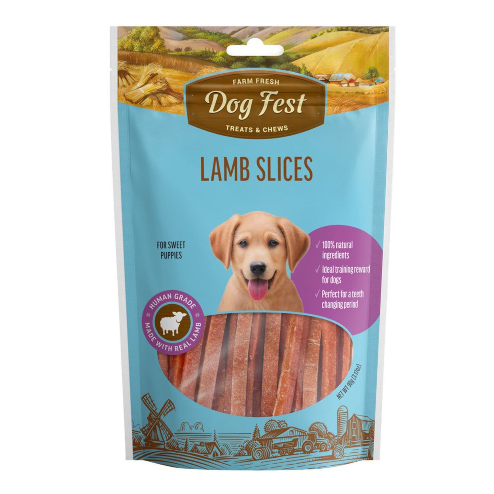 DogFest Puppy Lamb Treats - Natural, Chewy for Dogs - Rufftail