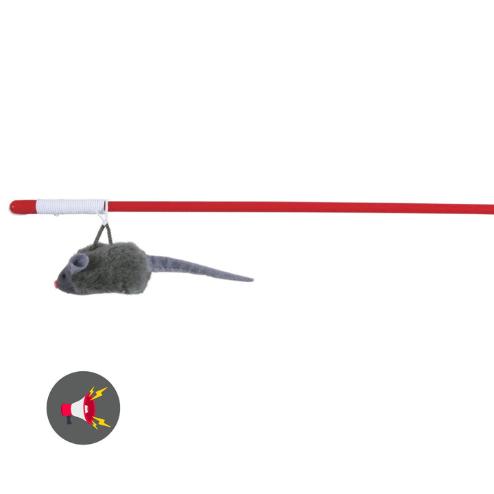Trixie Squeaky Playing Rod for Cats - 47cm - Rufftail