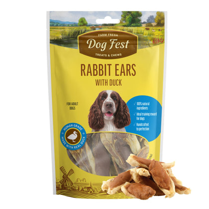 Dogfest Rabbit Ears with Duck - Premium Training Dog Treats