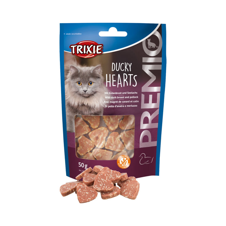 Trixie Premio Ducky Hearts Cat Treat- 50g - Rufftail Pune