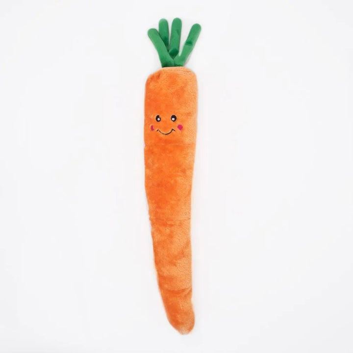 BarkButler x Fofos Zippy Paws Jigglerz Carrot - Squeaky Plush Dog Toy - Rufftail