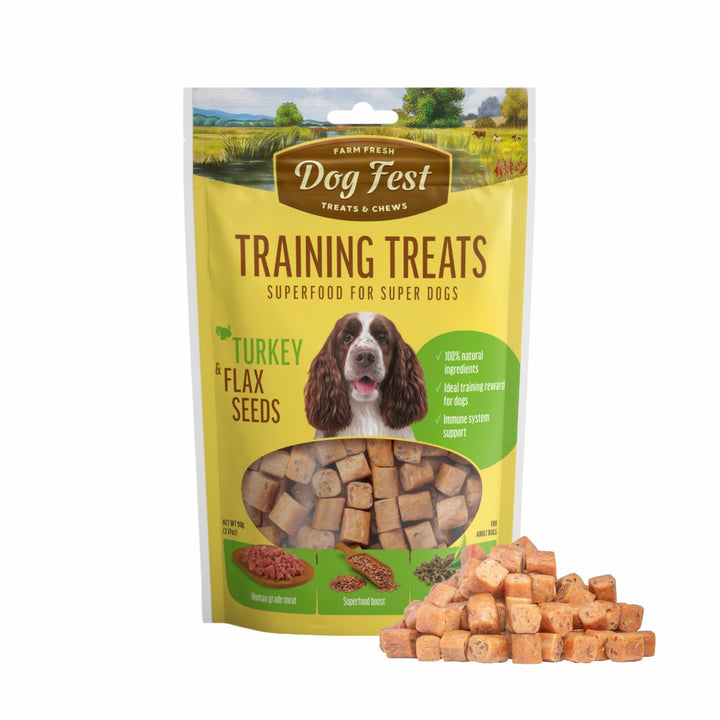 Dogfest Turkey & Flax Seeds - Healthy & Fun Dog Training Treat - Rufftail