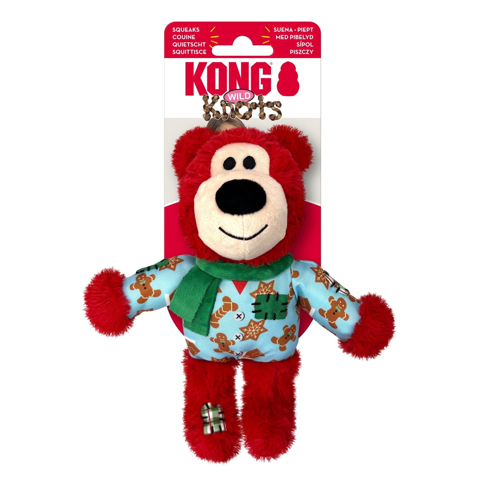 KONG Holiday Wild Knots Bear Dog Toys – Durable & Festive Fun - Rufftail