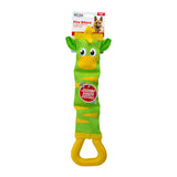 Outward Hound Fire Biterz Zebra Green, Large With Squeak Plush Interactive Toy For Dog