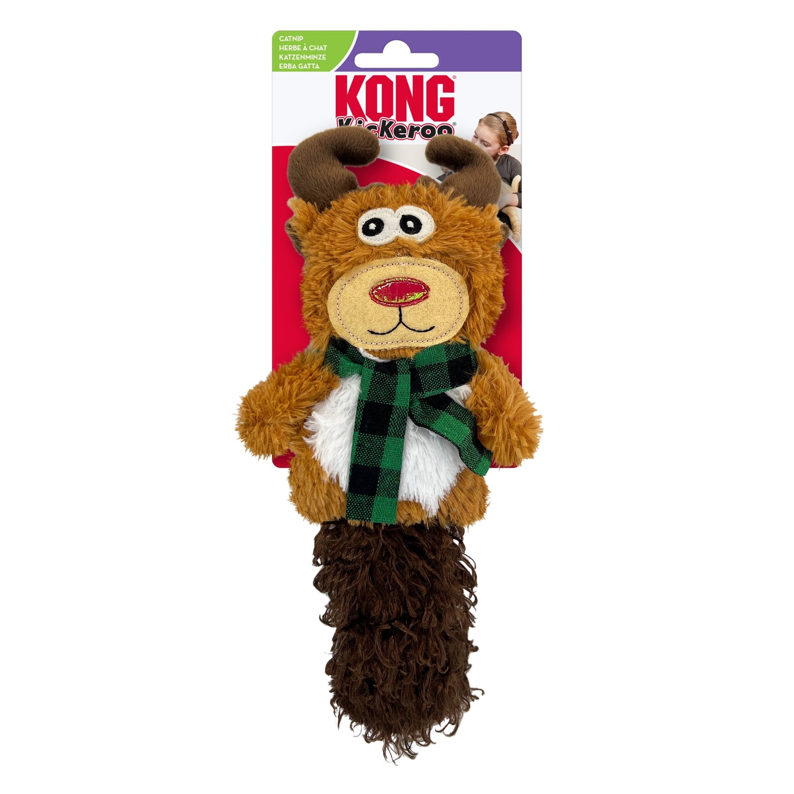 KONG Holiday Kickeroo Character Cat Toy - Fun & Engaging Toy - Rufftail