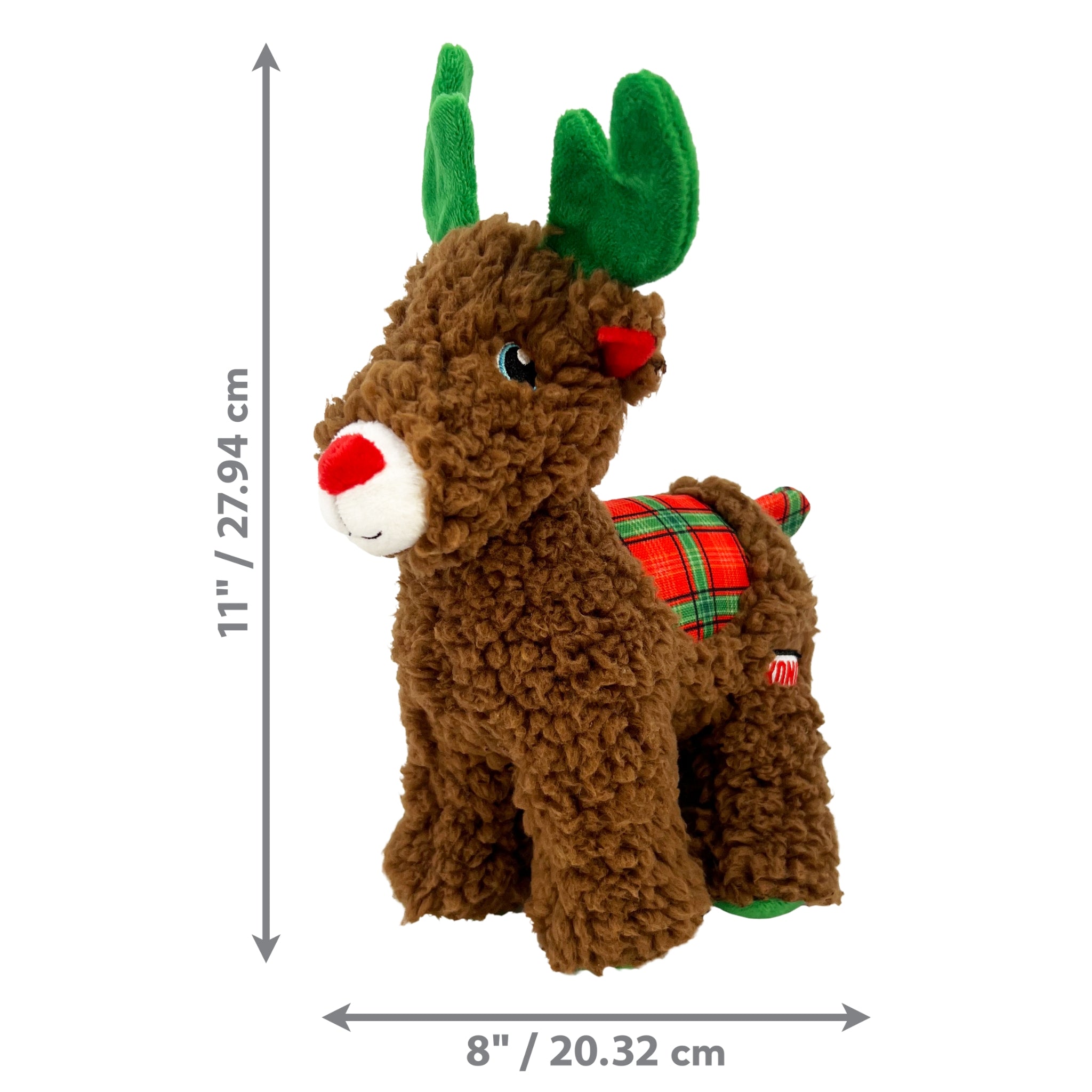 KONG Holiday Sherps Reindeer Toys - Soft & Squeaky Dog Toys - Rufftail