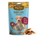 Dogfest Rabbit Ears with Chicken Puppy Treats - Healthy & Natural - Rufftail