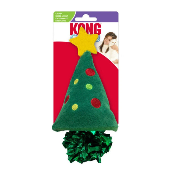 KONG Holiday Crackles Christmas Tree Cat Toy - Festive Fun for Cats - Rufftail