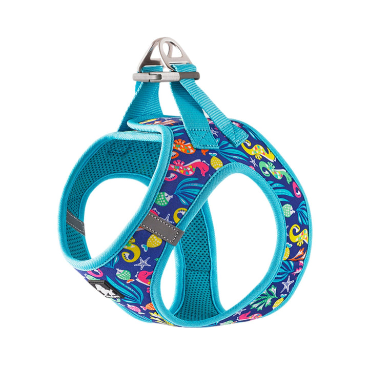 Truelove Floral Harness for Small & Medium Dog Breeds- Blue Atoll - Rufftail Pune