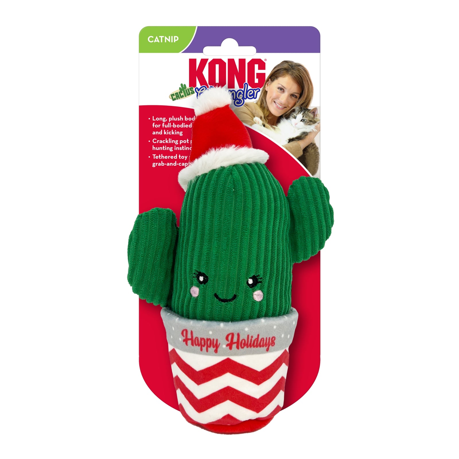 KONG Holiday Wrangler Cactus Cat Toy – Fun with Catnip product image 2 - Rufftail Pune