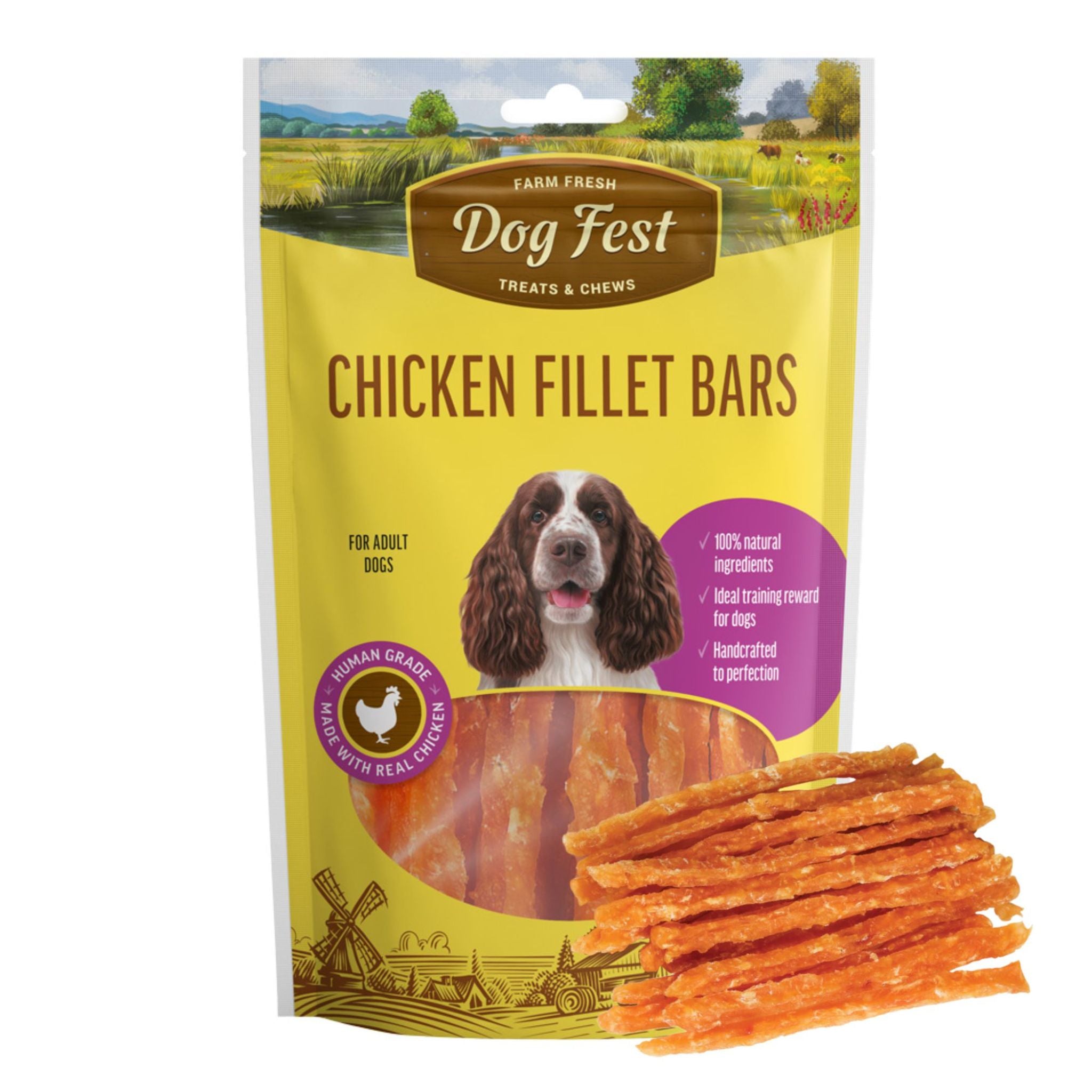 Dogfest Chicken Fillet Bars: Healthy, Natural Dog Treats - Rufftail
