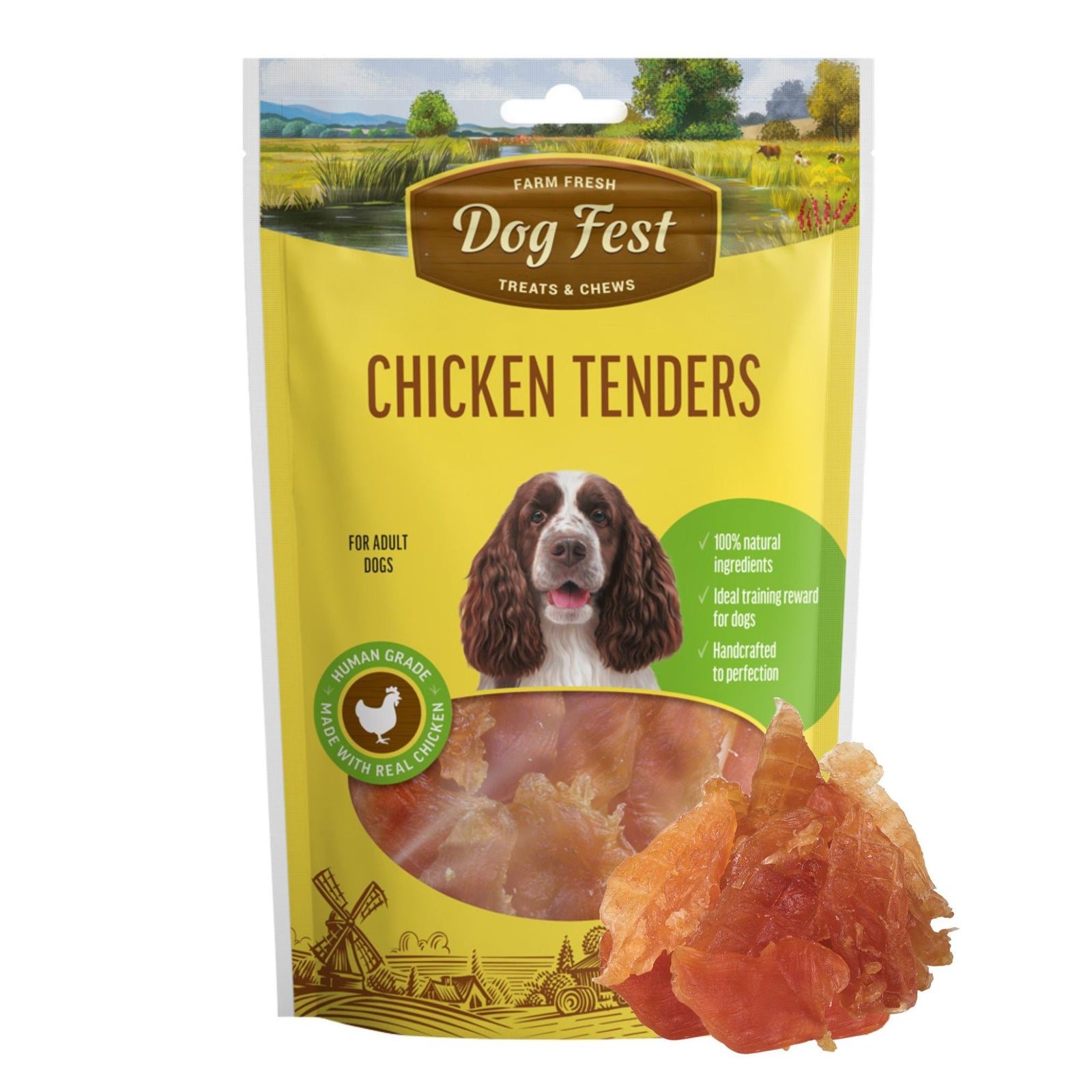 Dogfest Chicken Tenders: Natural Dog Treats for All Breeds - Rufftail