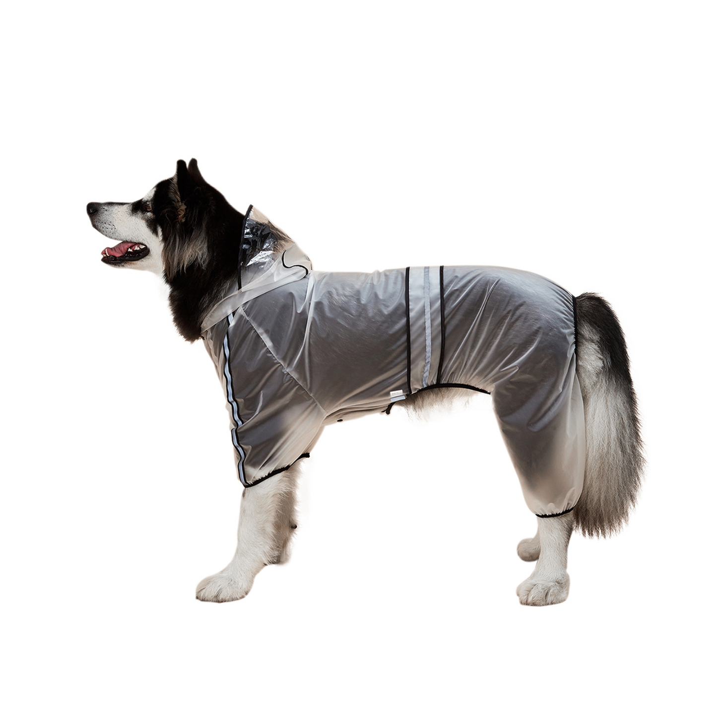 Barkbutler x Fofos Pet Four Leg Dog Raincoat - Black Lightweight & Waterproof - Rufftail