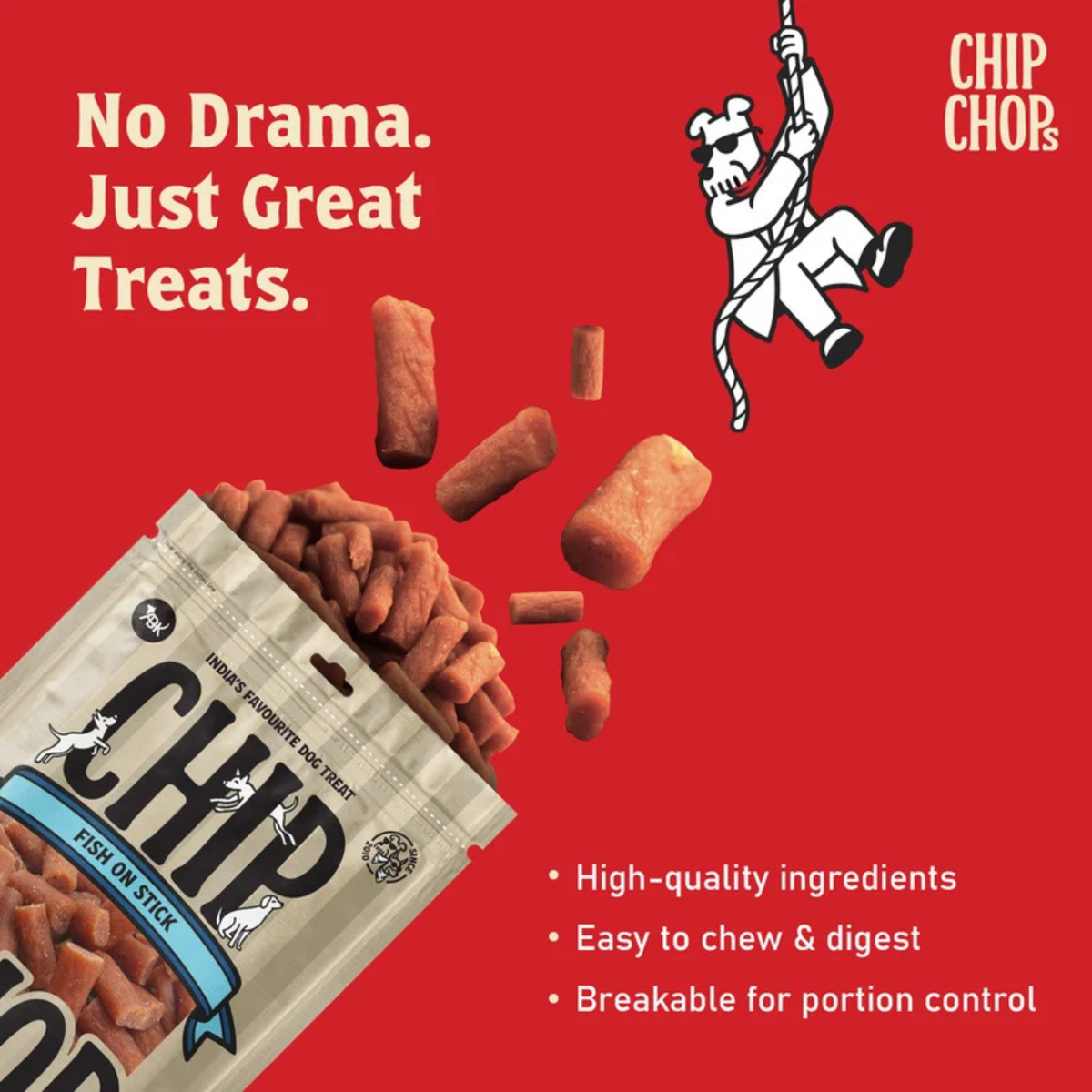 Chip Chops Fish On Stick Treats For Dog - 70 g
