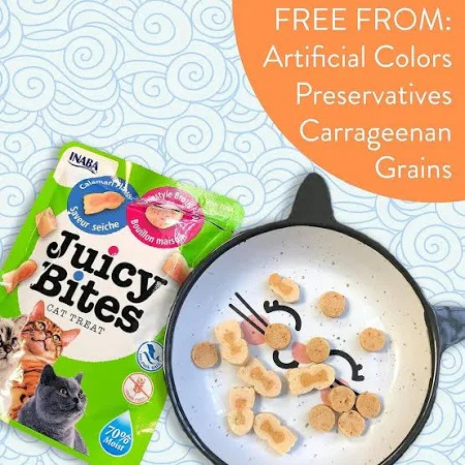Inaba Juicy Bites Homestyle Broth & Calamari Flavor Cat Treat (33.9 g) product image 7 - Rufftail Pune