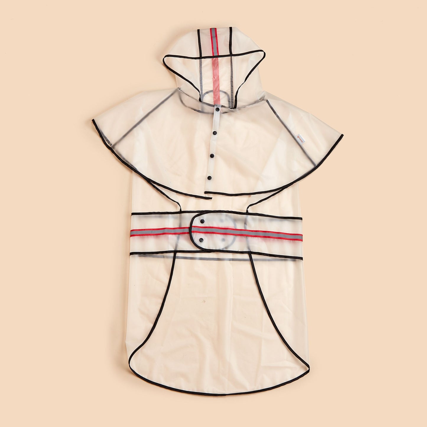 Barkbutler x Fofos Pet Dog Raincoat - Red Lightweight & Waterproof - Rufftail