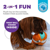 Outward Hound Big Mouth Clown Fish Orange- Hidden Treat Ball Inside - Rufftail