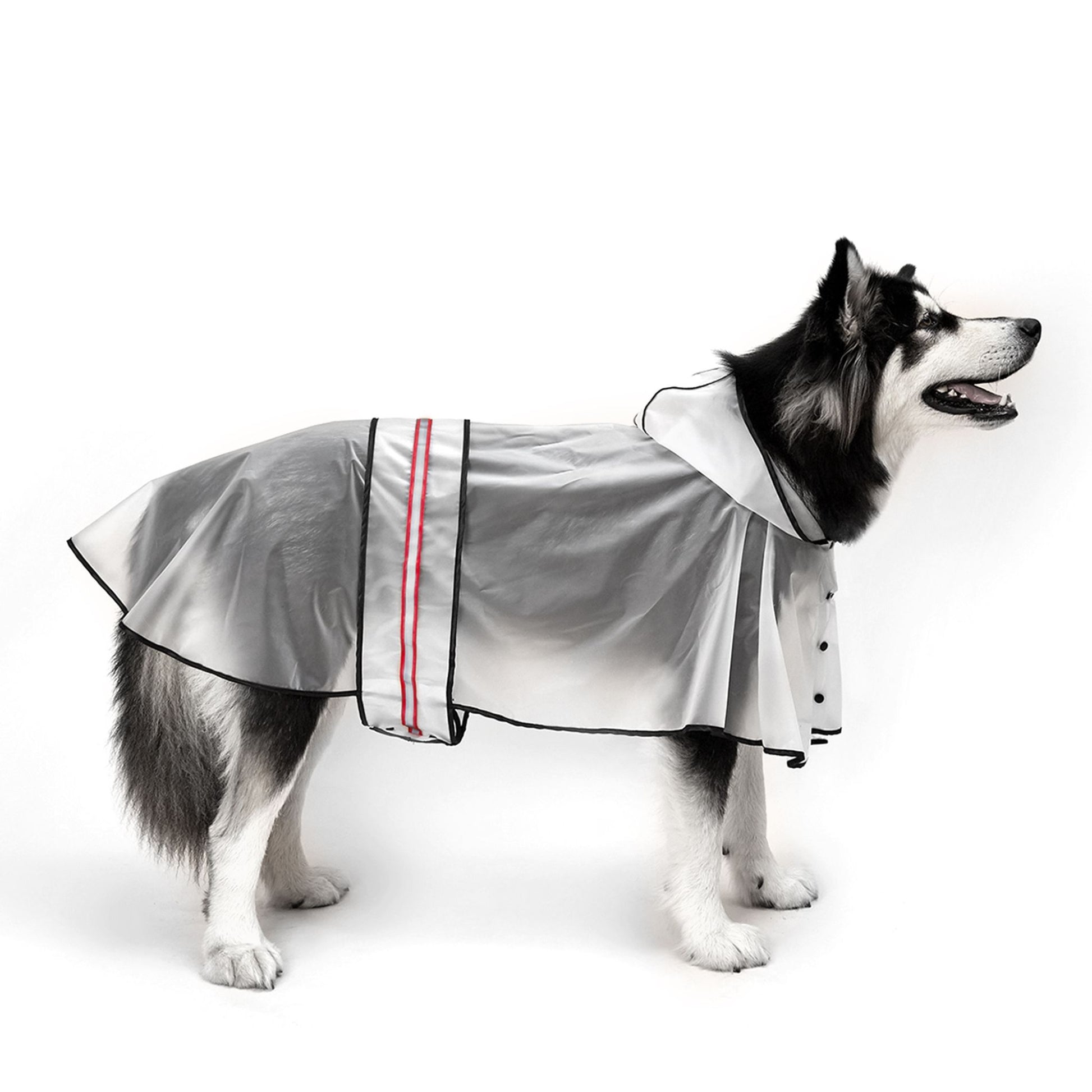 Barkbutler x Fofos Pet Dog Raincoat - Red Lightweight & Waterproof - Rufftail