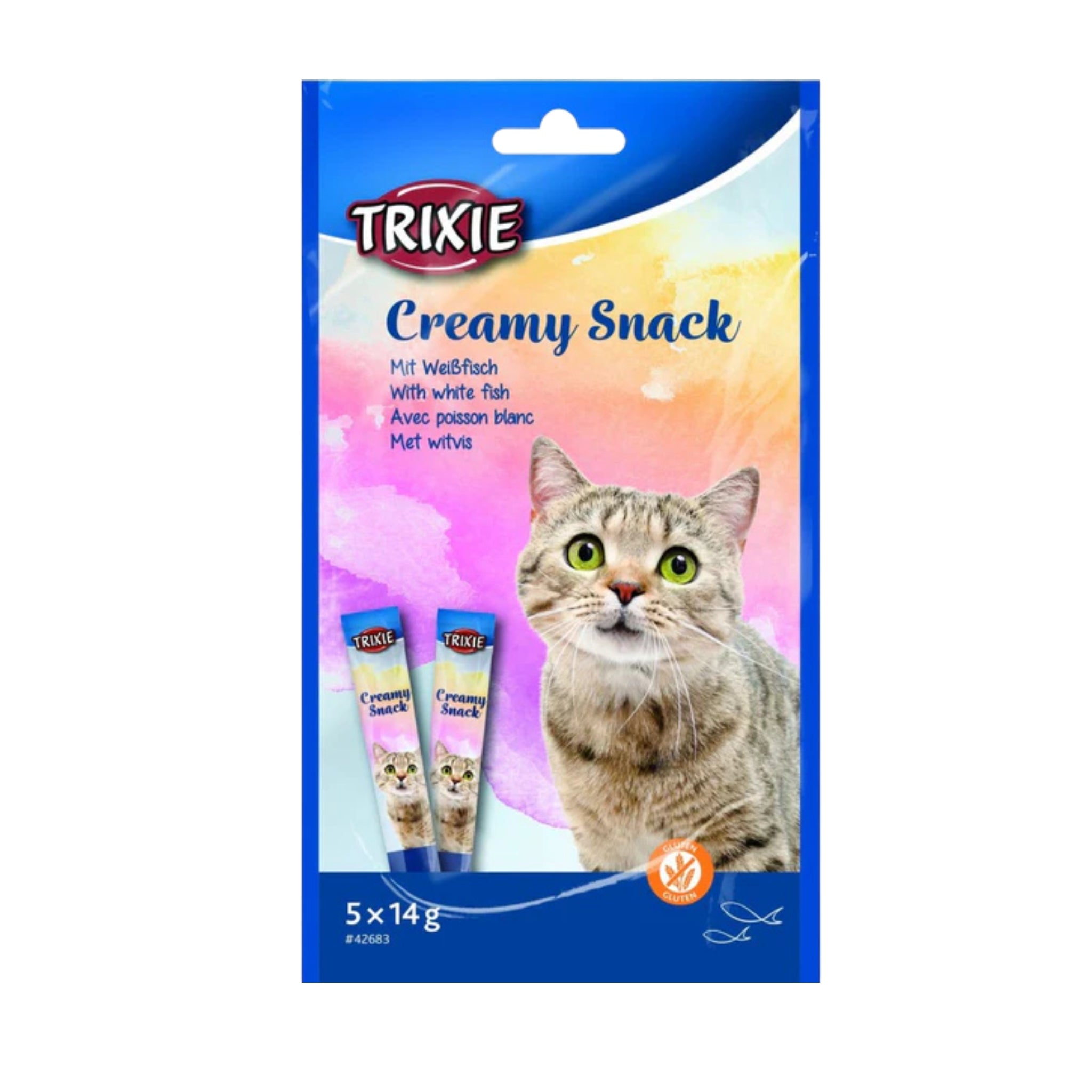 Trixie Snack with White Fish Creamy Cat Treats (14g x 5)