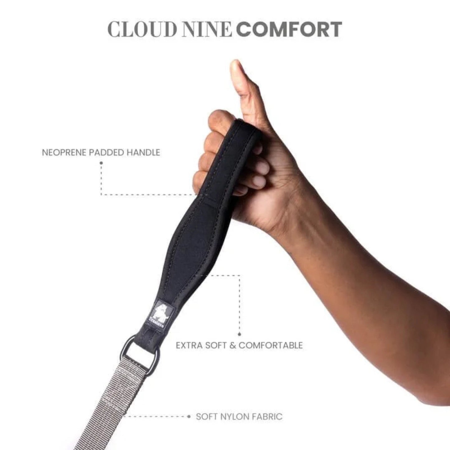 TRUELOVE Nylon Dog Leash: Durable, Reflective & Comfortable - Grey - Rufftail