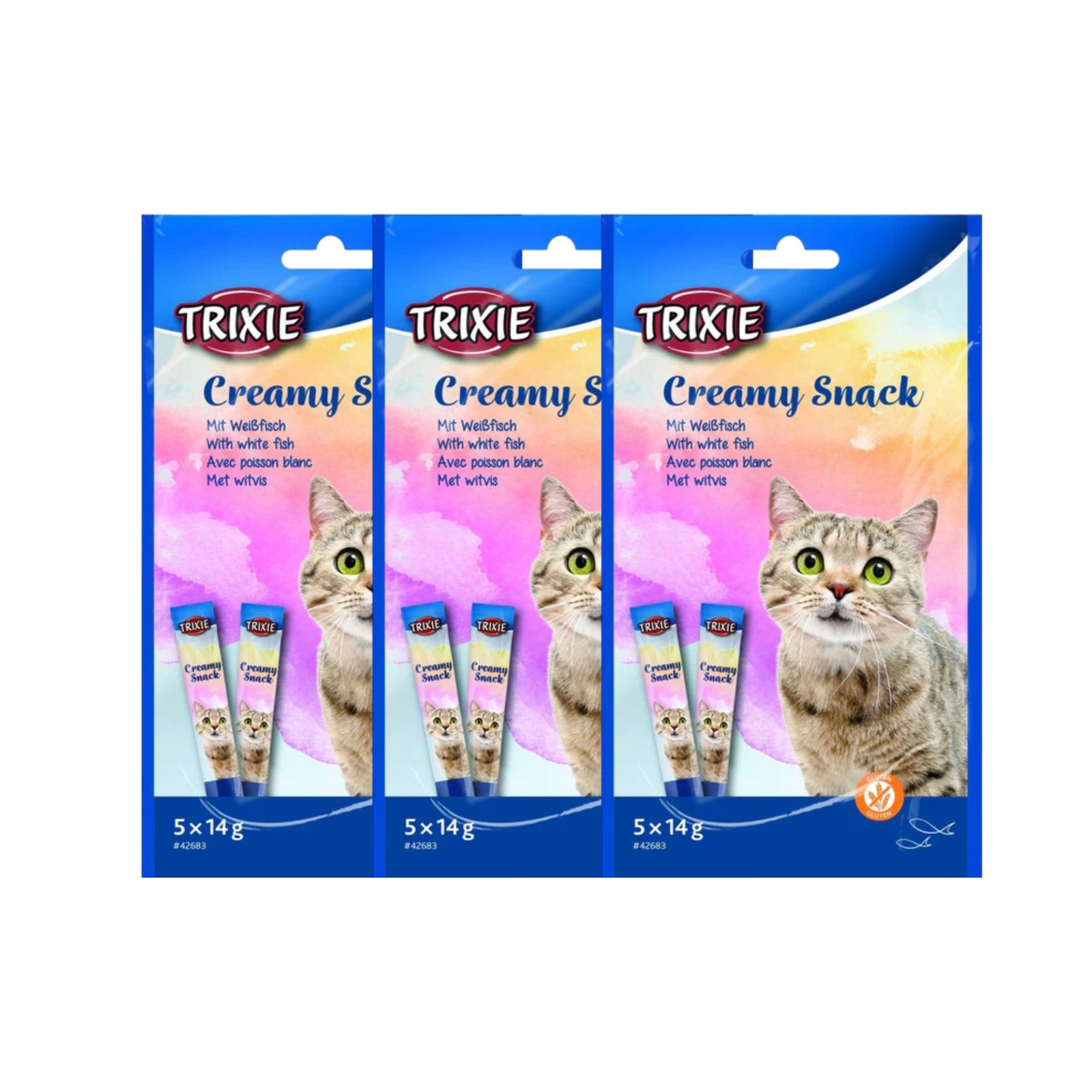 Trixie Snack with White Fish Creamy Cat Treats (14g x 5)