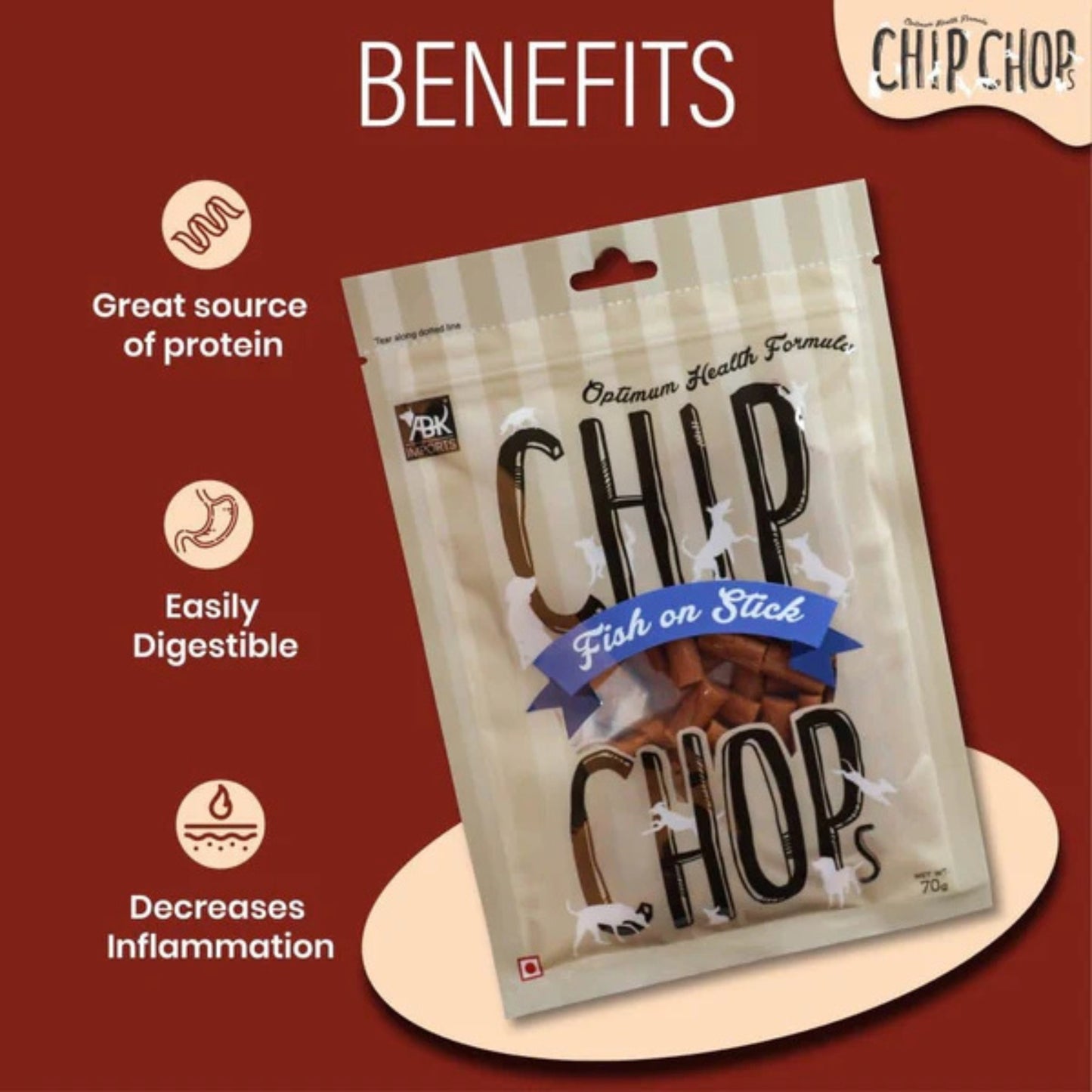 Chip Chops Fish on Stick Dog Treats - 70 g