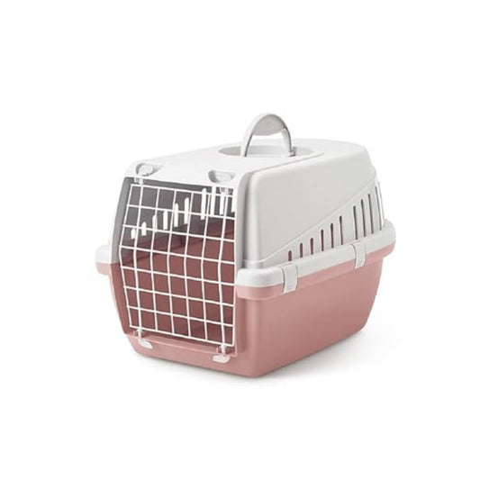 Trotter Savic Pet Carriers Ideal for Travel - Light Grey-Ash Rose (22 x 15 x 13 inch) - Rufftail