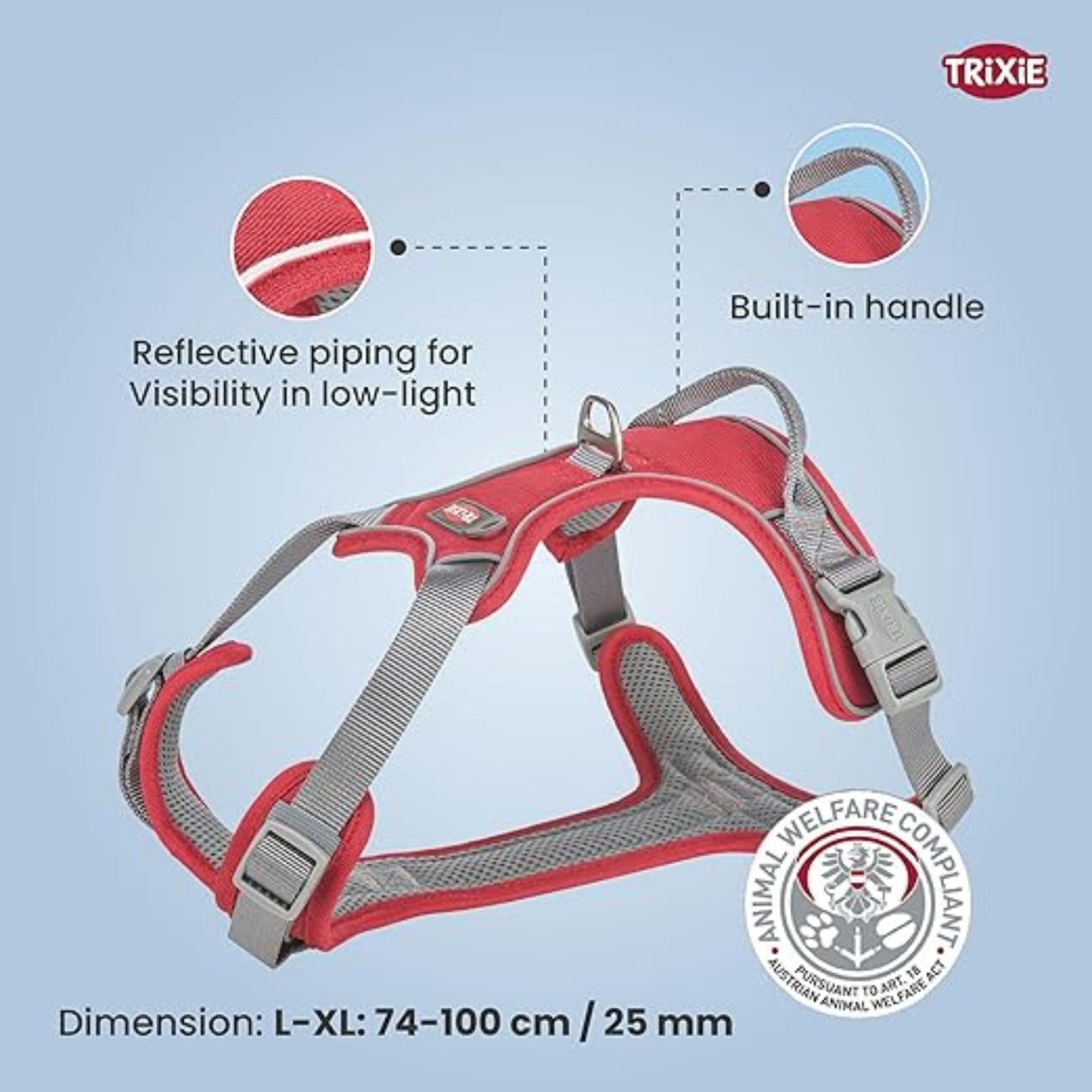 Trixie Premium Active Dog Harness - Red