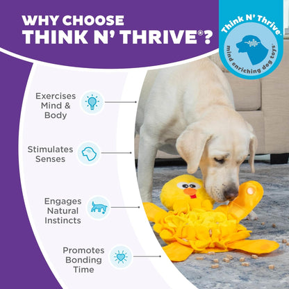 Outward Hound Snuffle Palz Plush Snuffle Dog Treat Puzzle Mat - Yellow Chicken