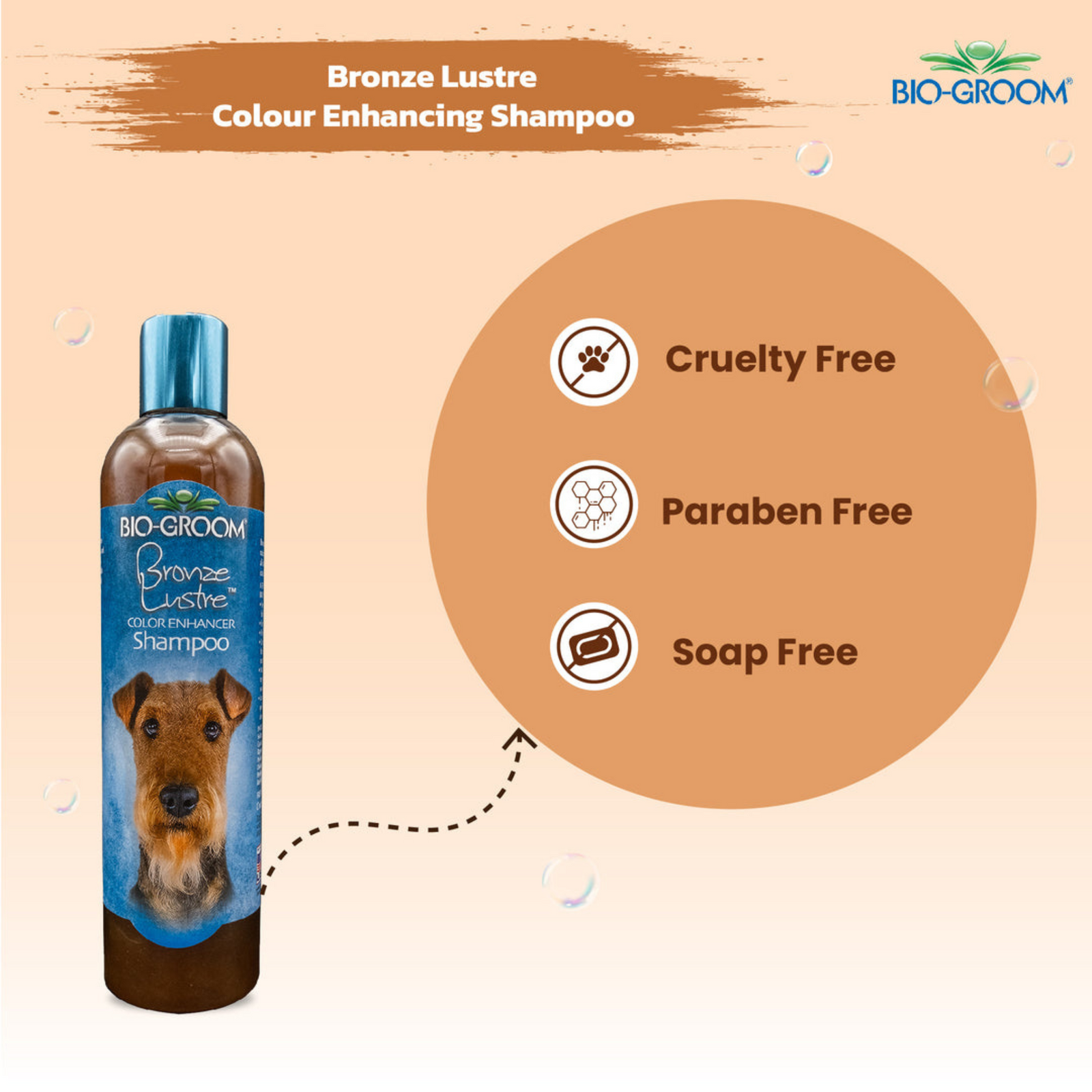 Bio-Groom Bronze Lustre Color Enhancing Dog Shampoo- 355 ml product image 5 - Rufftail Pune