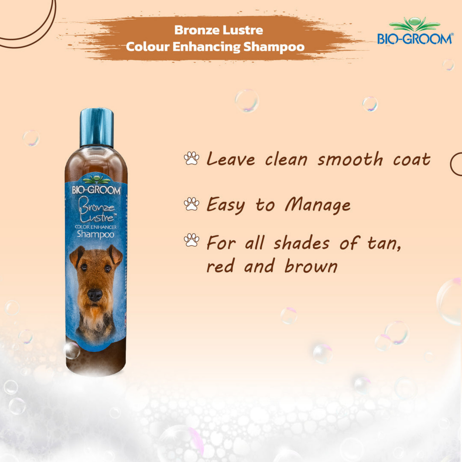 Bio-Groom Bronze Lustre Color Enhancing Dog Shampoo- 355 ml product image 6 - Rufftail Pune