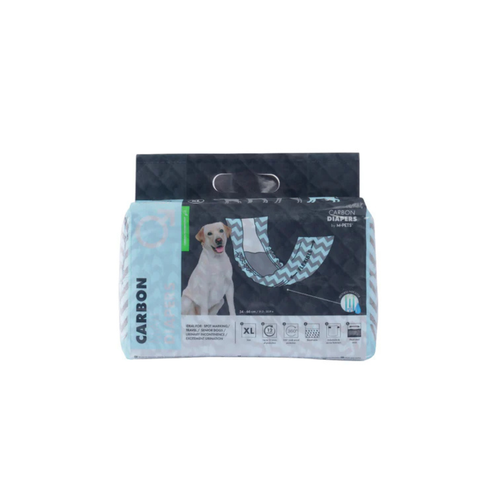 M-Pets Carbon Daipers- Male Dog (18 pcs) product image 5 - Rufftail Pune