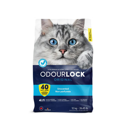 OdourLock Unscented Cat Litter (With Free APPLAWS CAT TIN 70g) - 12 kg - Rufftail
