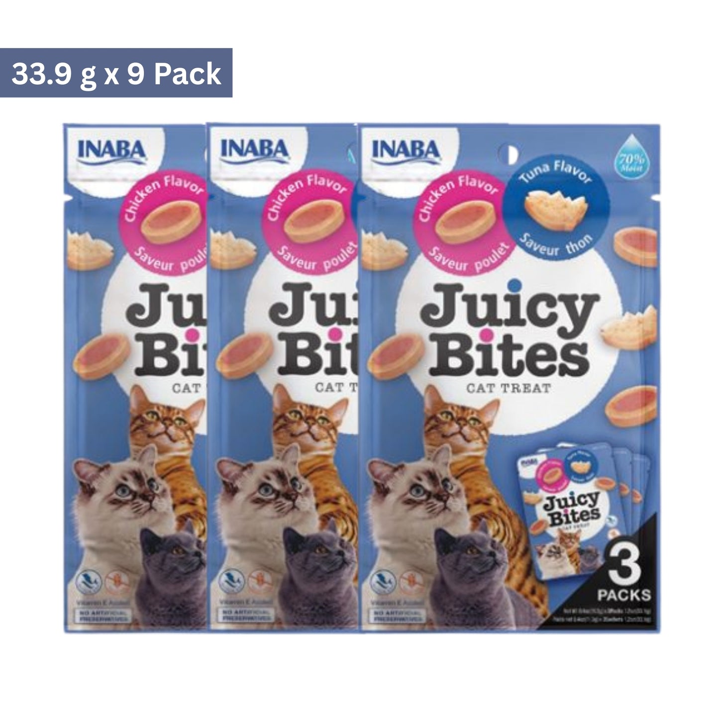 Inaba Juicy Bites Tuna & Chicken Flavor Cat Treat (33.9 g)
