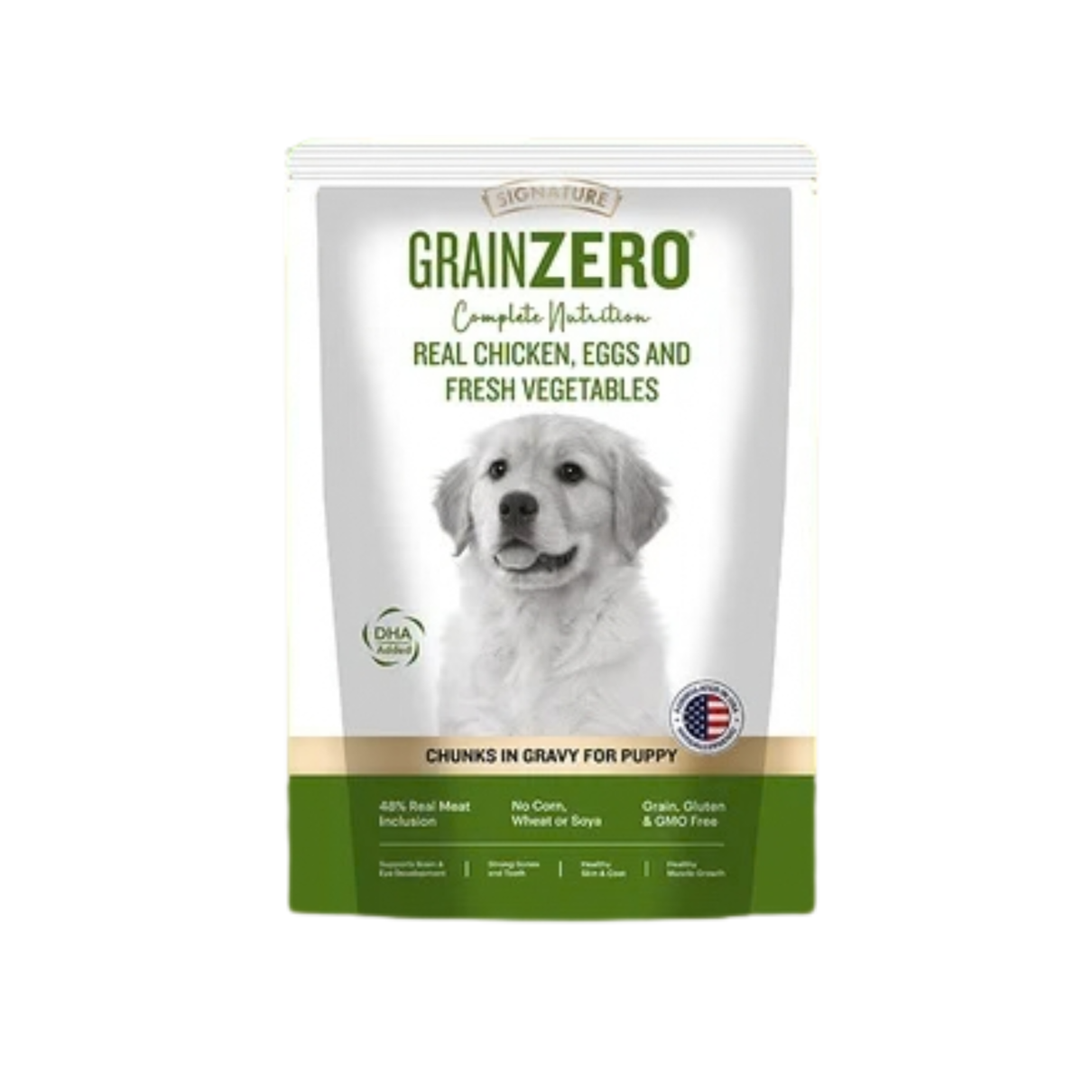 Signature Grain Zero Real Chicken Chunks Gravy Puppy Dog Wet Food