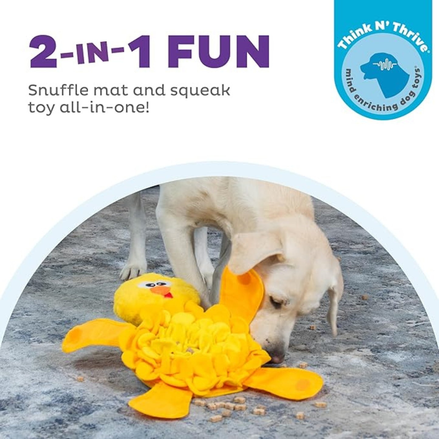 Outward Hound Snuffle Palz Plush Snuffle Dog Treat Puzzle Mat - Yellow Chicken